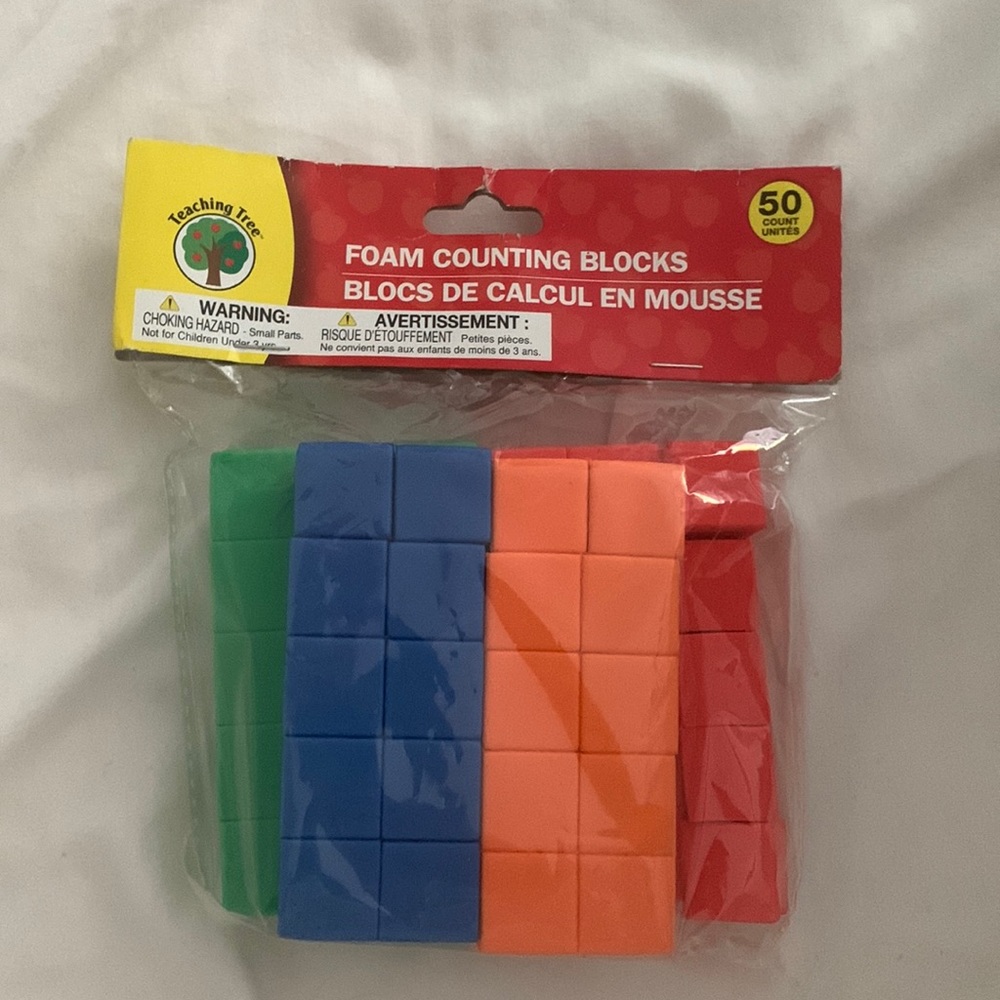 Teaching tree Foam counting blocks multicolor 50 count